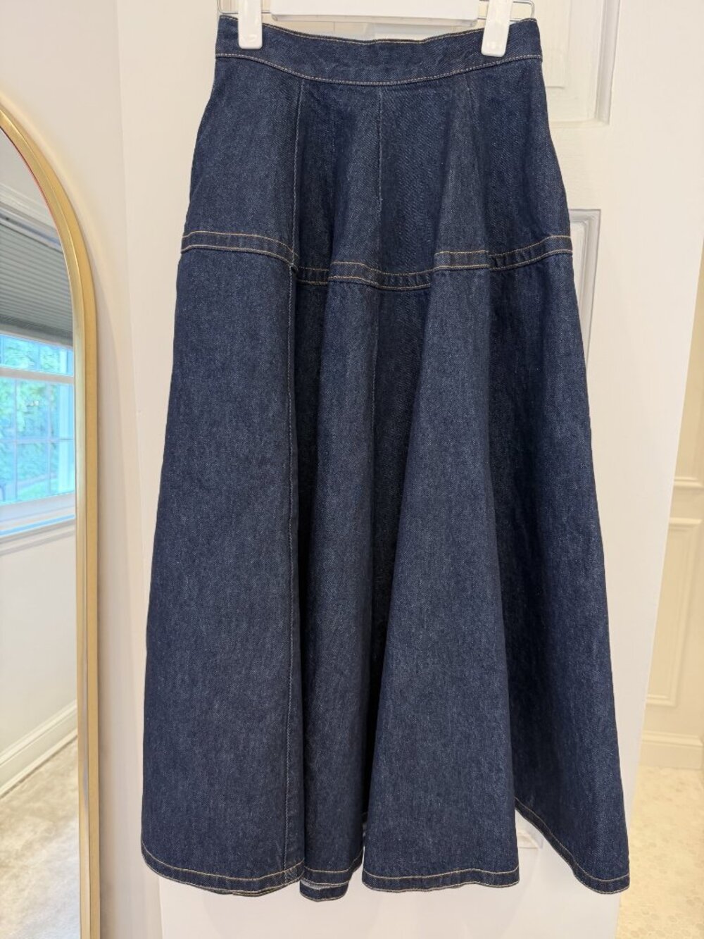Denim circle skirt Size 2 H&M new not worn